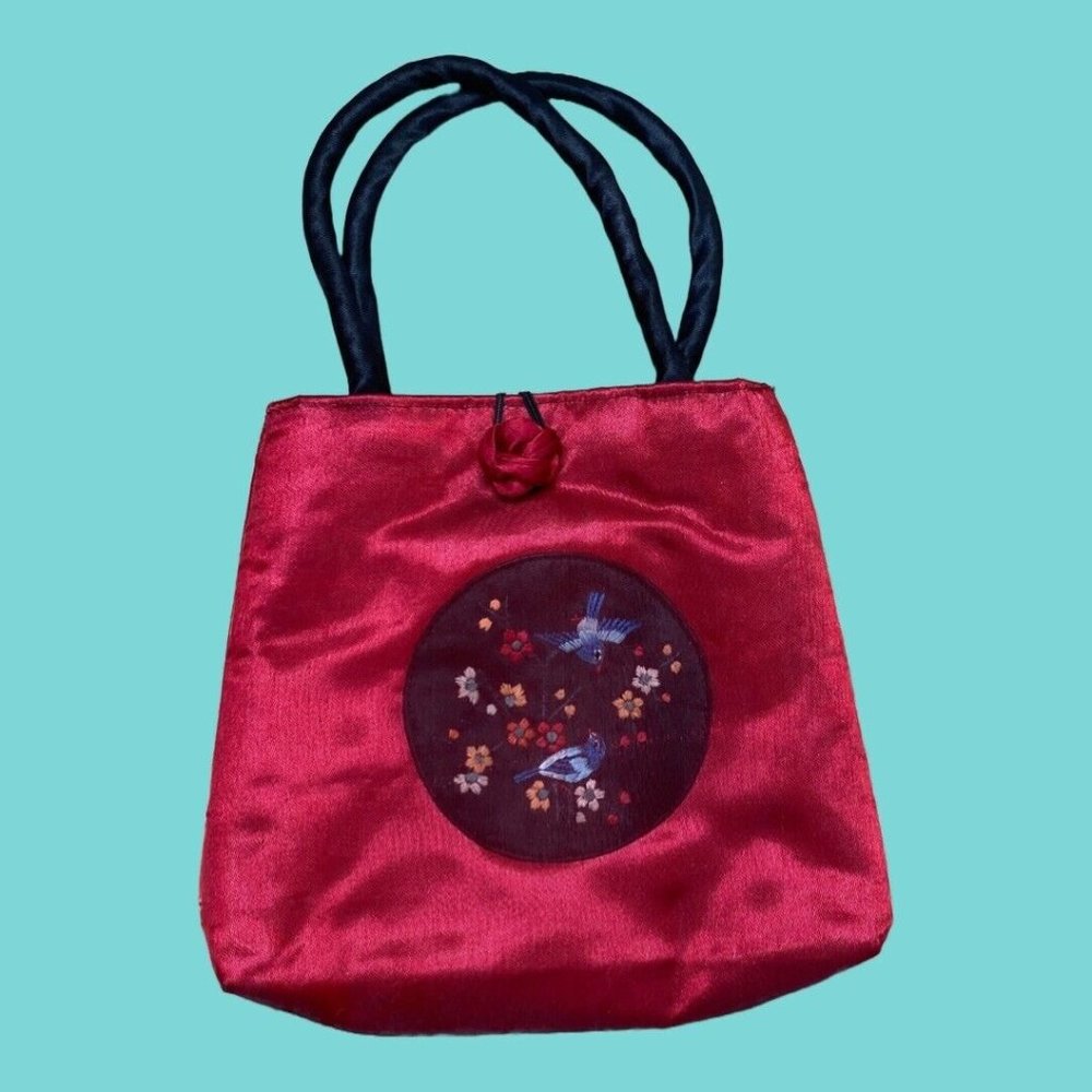 Floral/Bird Mesh Purse